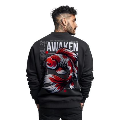 Bluza męska bez kaptura z nadrukiem na plecach "Awaken"