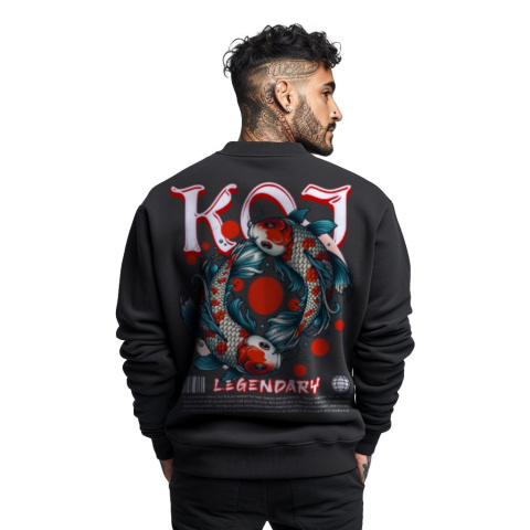 Bluza męska bez kaptura z nadrukiem na plecach "Koi Legendary"