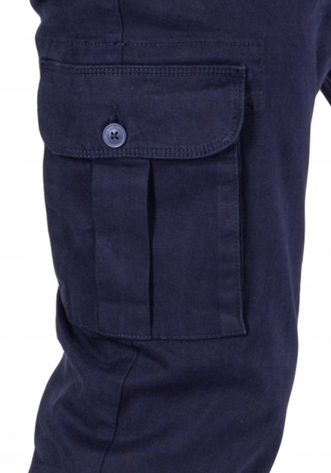 R.36 Pas 94cm granatowe bawełniane bojówki Anibal